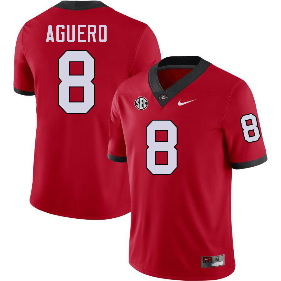 #8 Joenel Aguero UGA Jersey,University Of Georgia Bulldogs Football Jersey,Uniforms,Gears-Red #8 Joenel Aguero UGA Jersey,University Of Georgia Bulldogs Football Jersey,Uniforms,Gears-Red